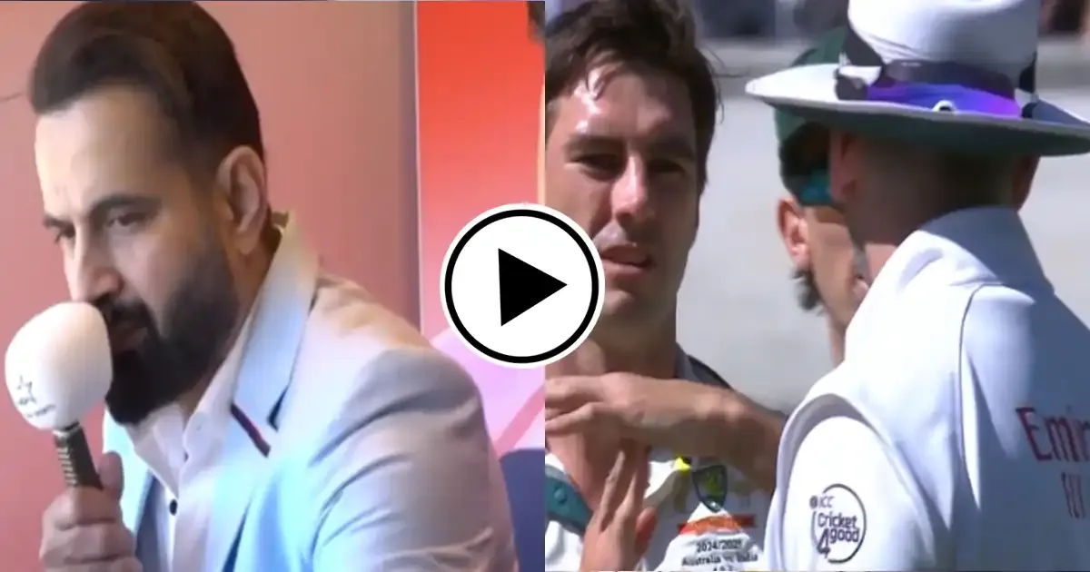 irfan pathan takes cheeky dig after pat cummins calls for review on umpire s decision