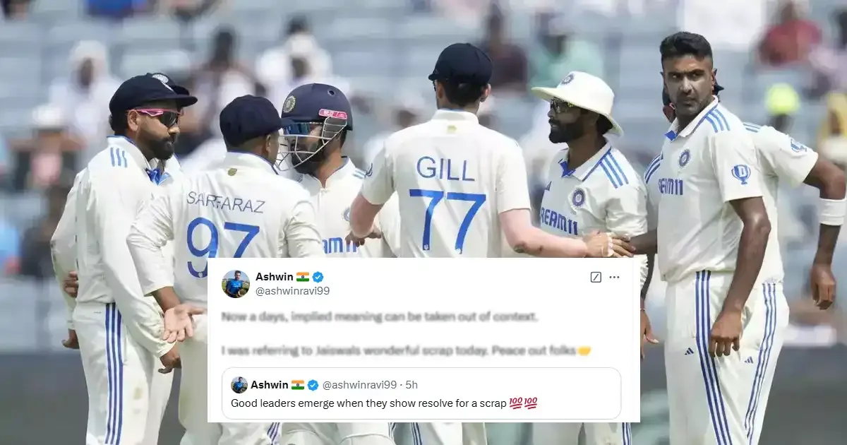 ravichandran ashwin sparks rift in team india with cryptic posts on x issues clarification later