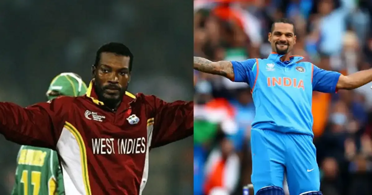 chris gayle and shikhar dhawan