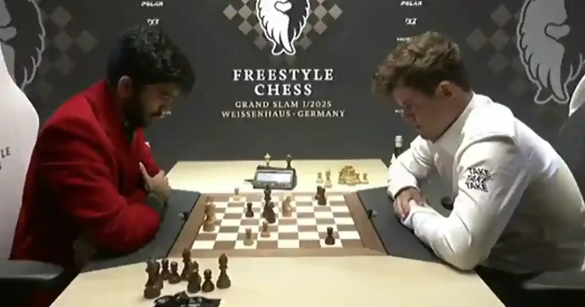d gukesh loses to magnus carlsen still reaches knockouts in freestyle chess tour weissenhaus event