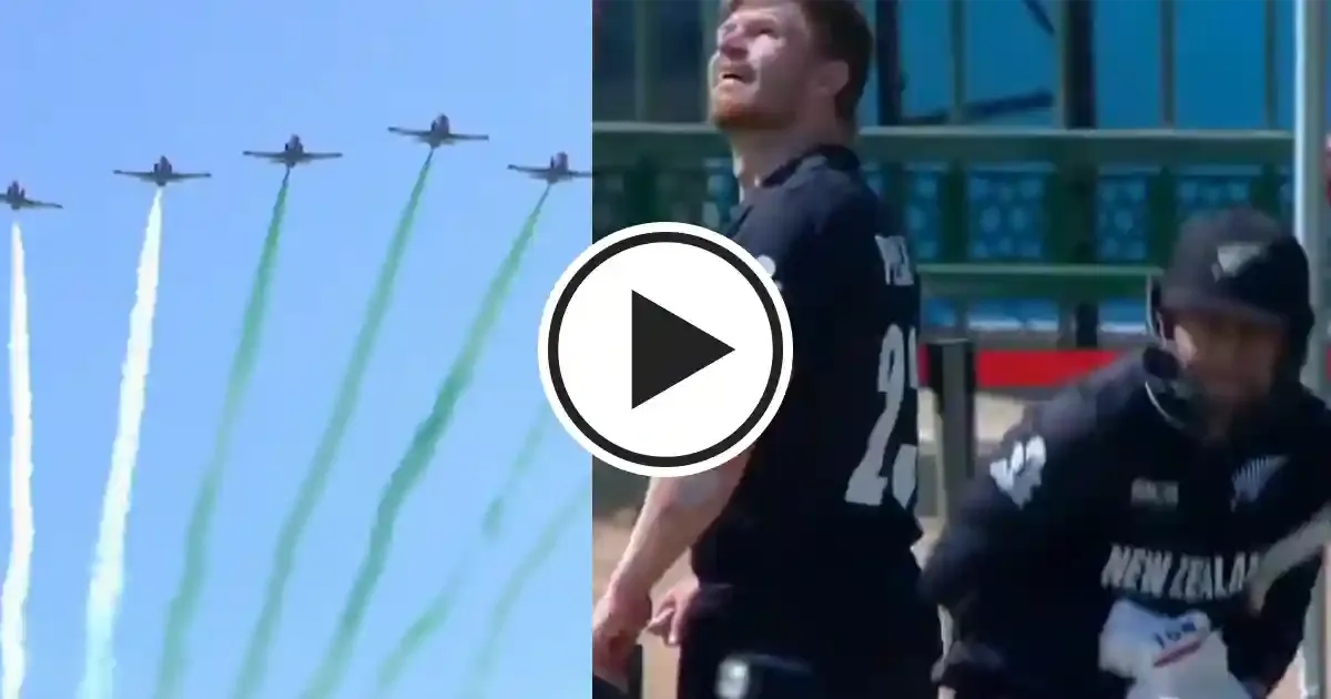 new zealand players hilariously duck for cover as planes fly over karachi stadium in champions trophy opener sportstiger