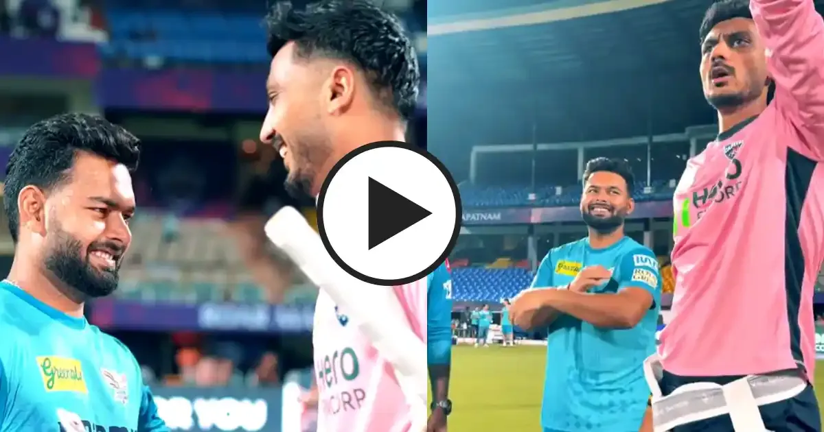 rishabh pant and axar patel share lighthearted moments ahead of dc vs lsg ipl 2025 clash
