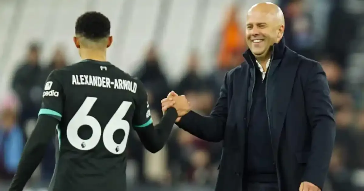 arne slot drops big hint on trent alexander arnold s future at liverpool