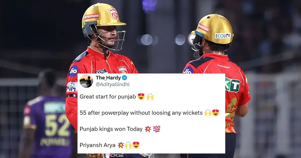 fans react as pbks openers get off to a flyer vs kkr in ipl 2025 clash in kolkata