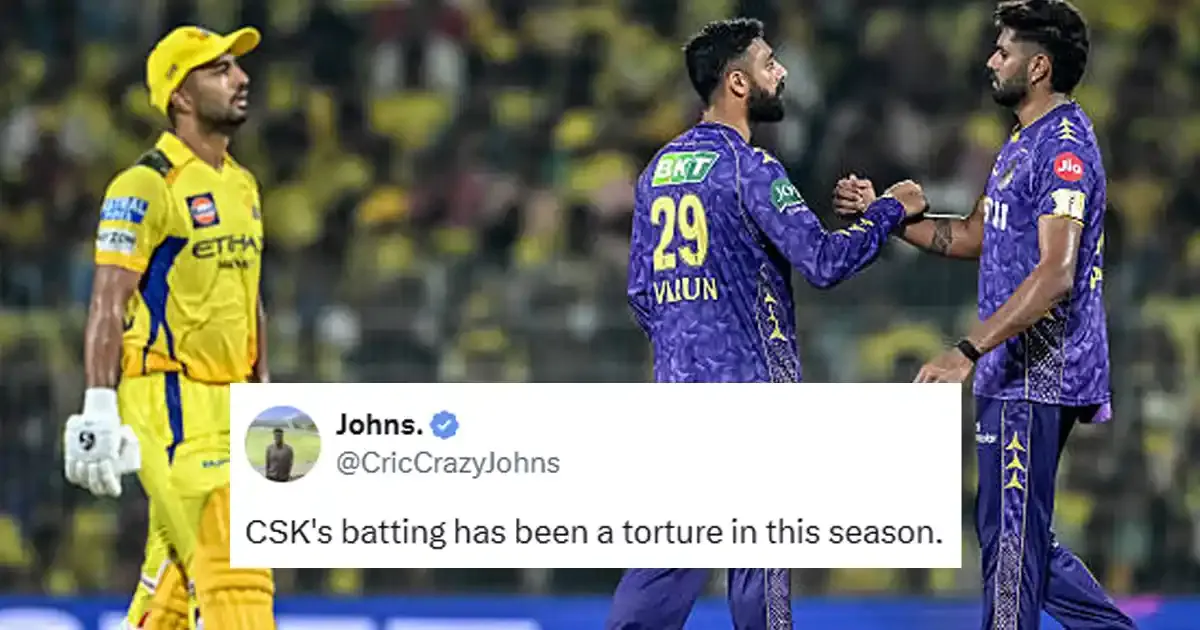 netizen utterly disappointed over chennai s underwhelming batting against kkr in ipl 2025