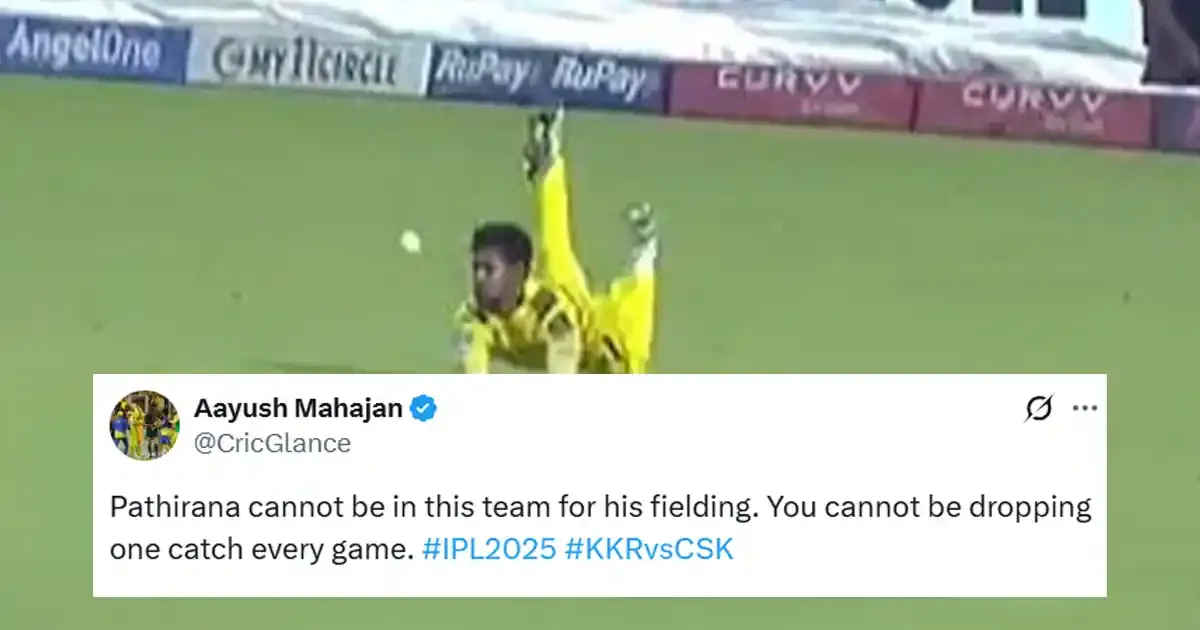 fans react after sri lankan drops ajinkya rahane during csk s clash vs kkr in ipl 2025