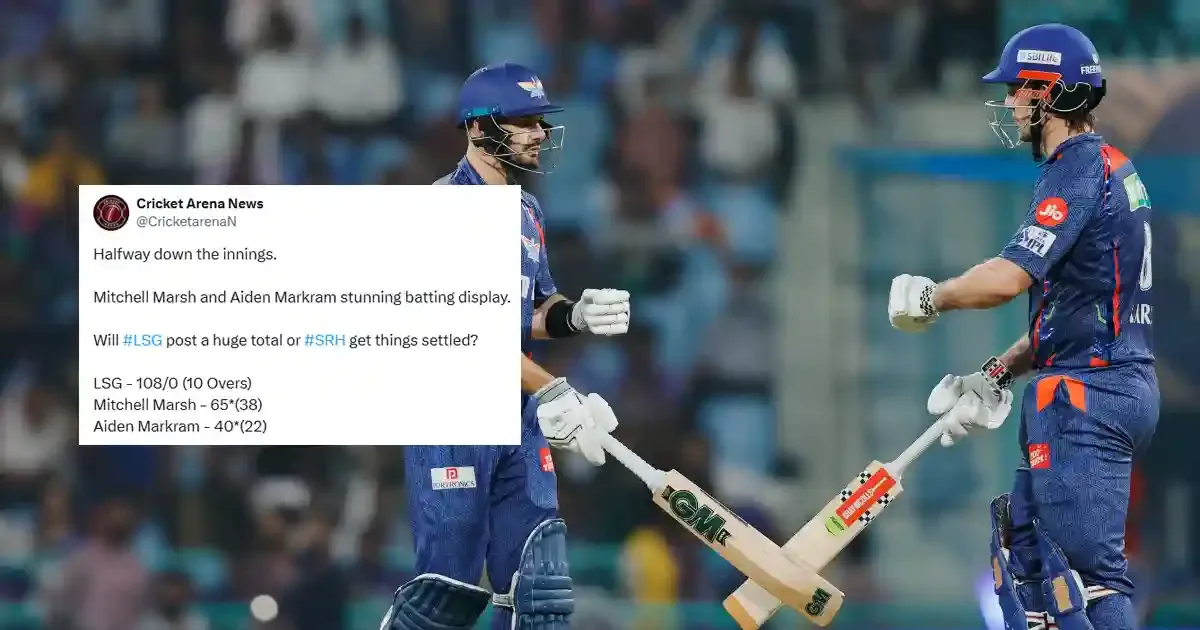 fans react as aiden markram and mitchell marsh share opening stand in excess of 100 runs sportstiger