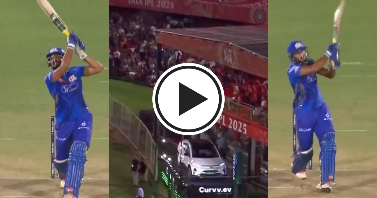 naman dhir hits back to back sixes on vijaykumar vyshak to help propel mi total past 180 vs pbks sportstiger