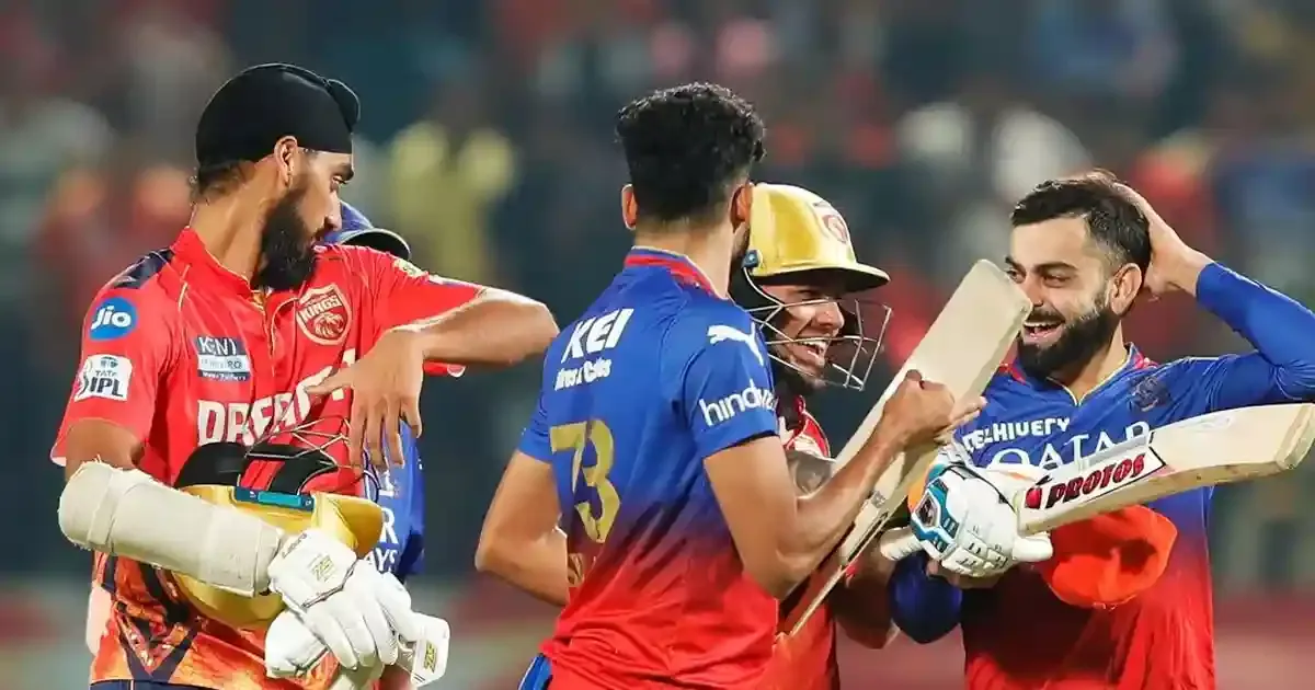 rcb secured a commanding 60 run victory over pbks in dharamshala