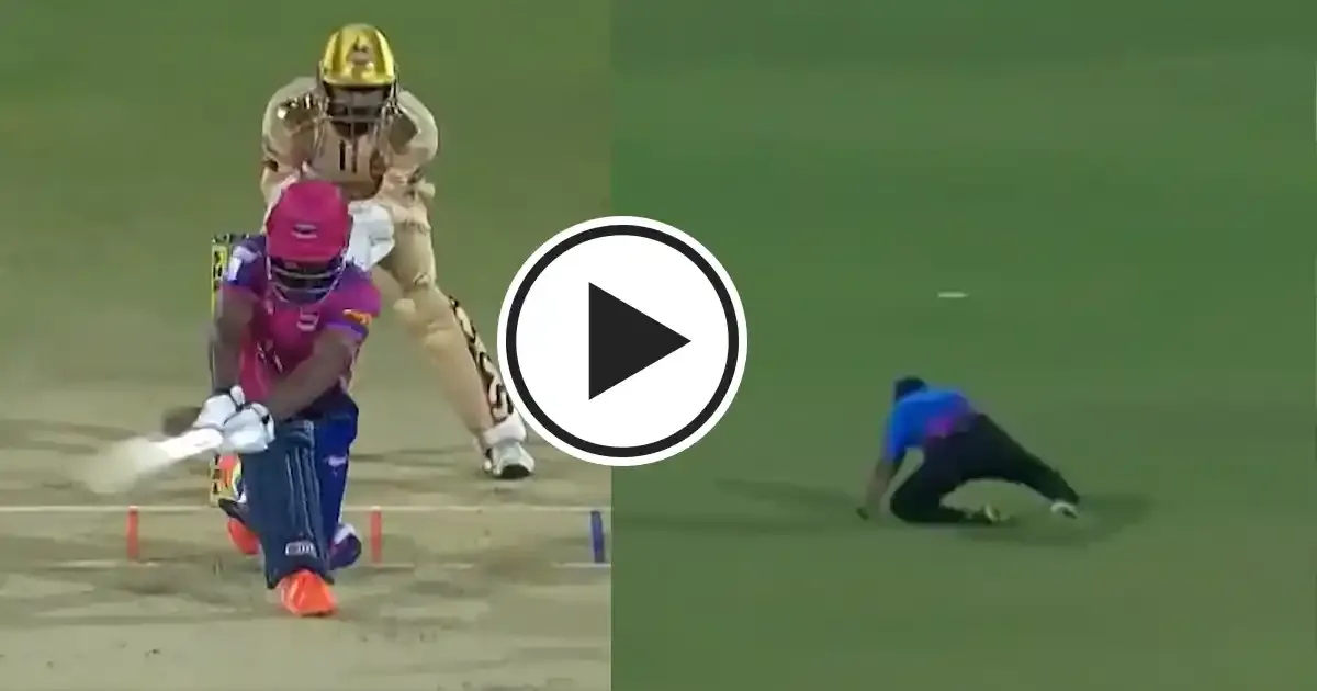 umpire k srinivasan goes down on the ground after batter s sweep shot hits him on elbow during tnpl 2025