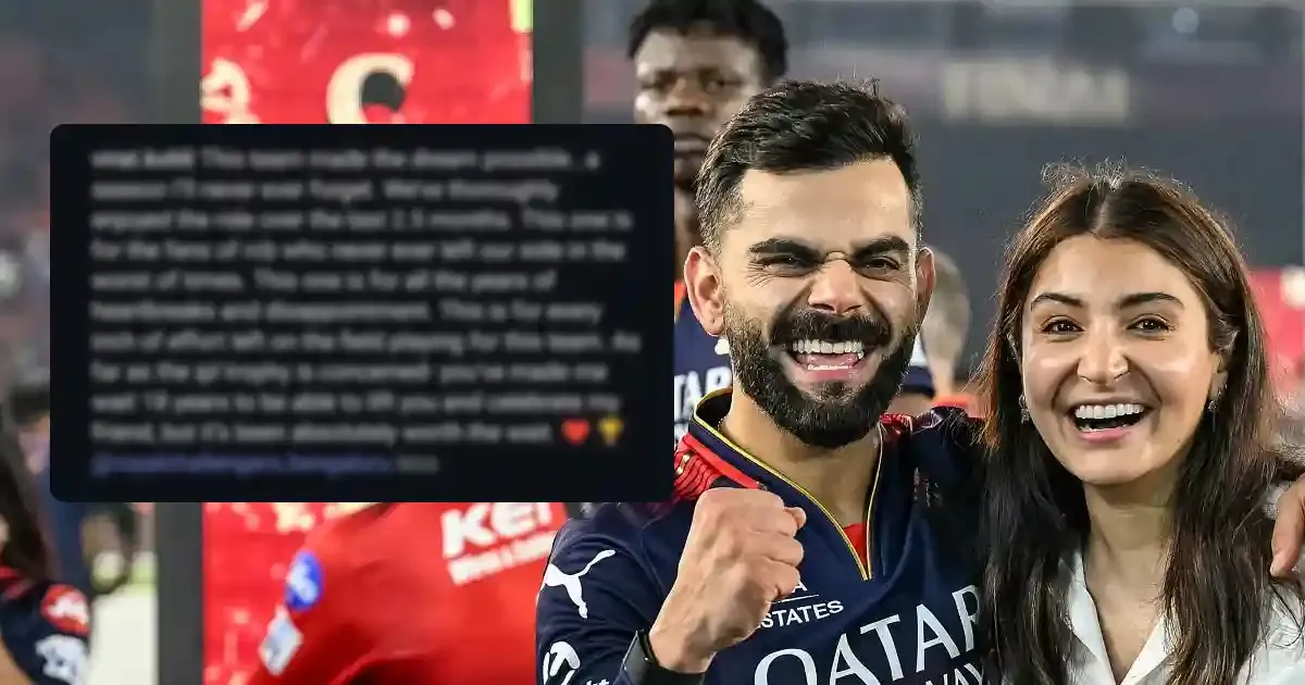 virat kohli shares first post after lifting maiden ipl title with rcb