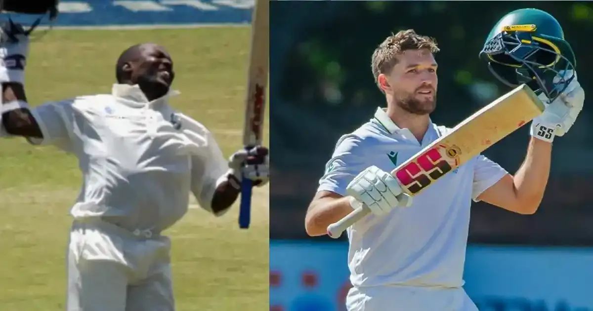 collage of brian lara and wiaan mulder in test