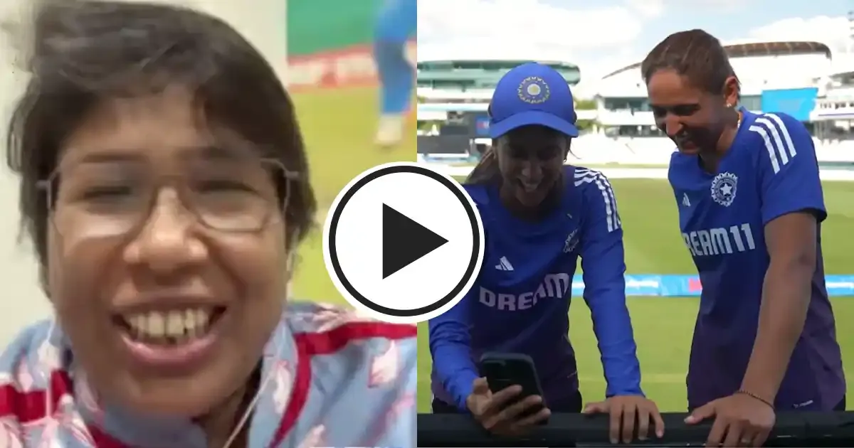 harmanpreet kaur and jemimah rodrigues make video call to jhulan goswami ahead of 2nd wodi