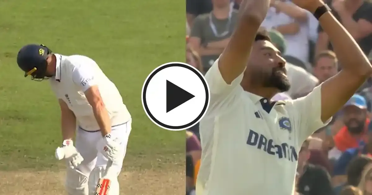 mohammed siraj emulates cristiano ronaldo s siuuu celebration after dismissing chris woakes in 4th test