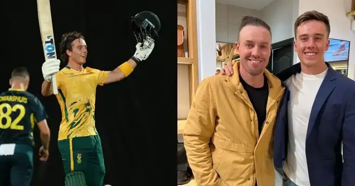ab de villiers hails dewald brevis for fiery ton in 2nd t20i vs australia