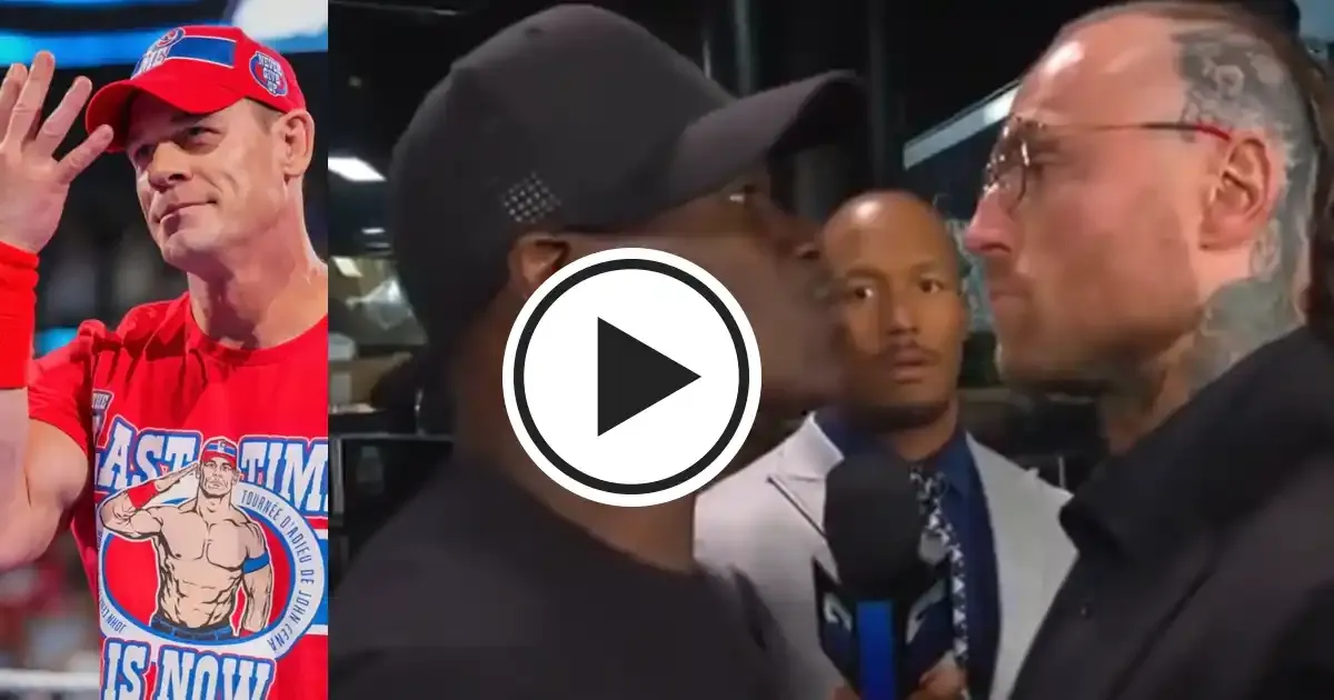 r truth shares excitement to have john cena back gets interrupted by aleister black on smackdown sportstiger