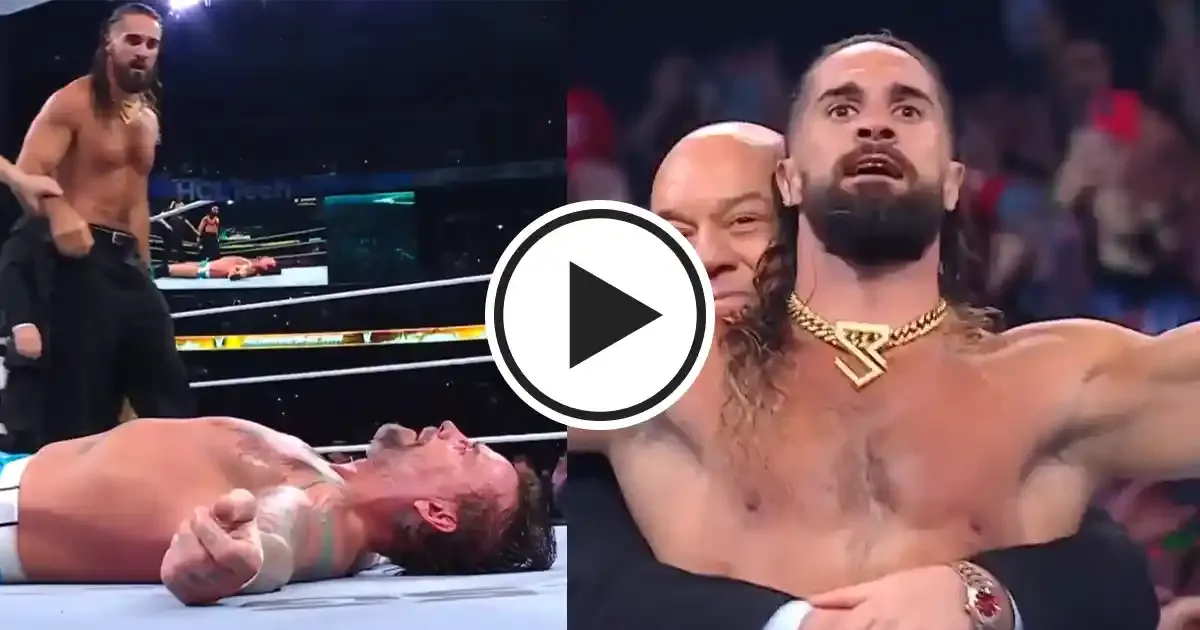 seth rollins shockingly cashes in mitb contract on cm punk to win world title at wwe summerslam sportstiger