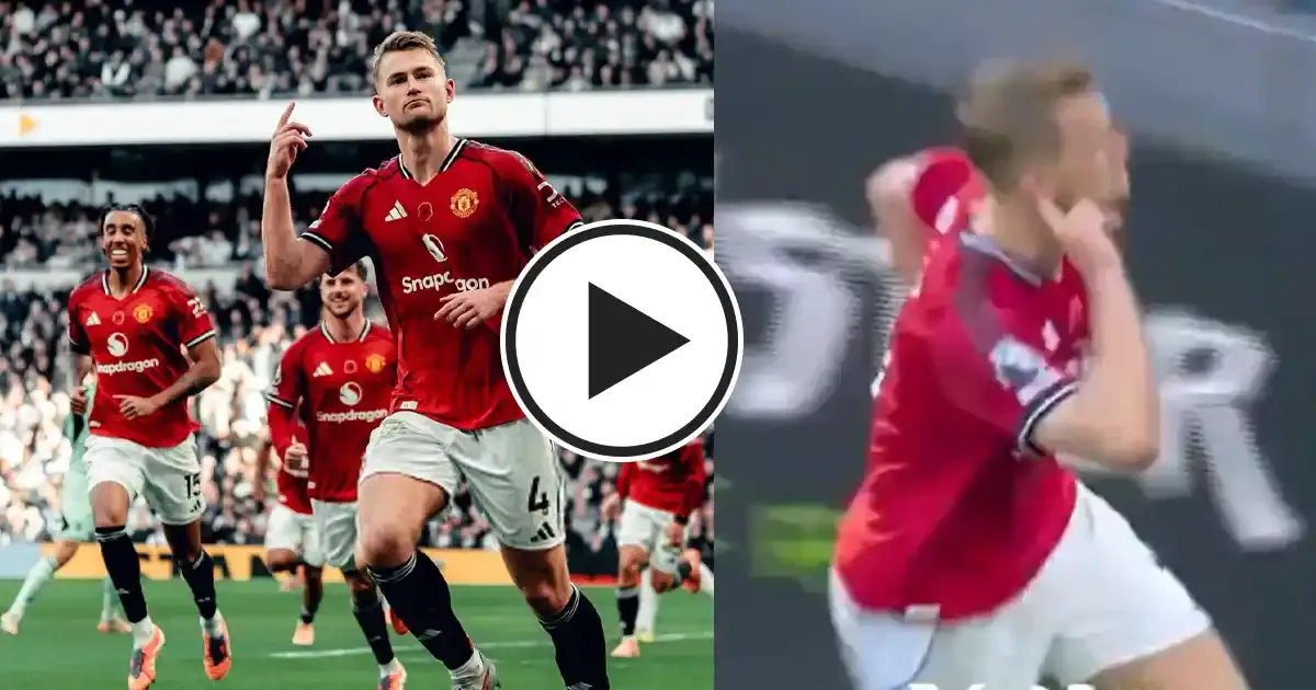 manchester united earn late 2 2 draw against tottenham hotspur with mathijs de ligt goal in 90 6 minute