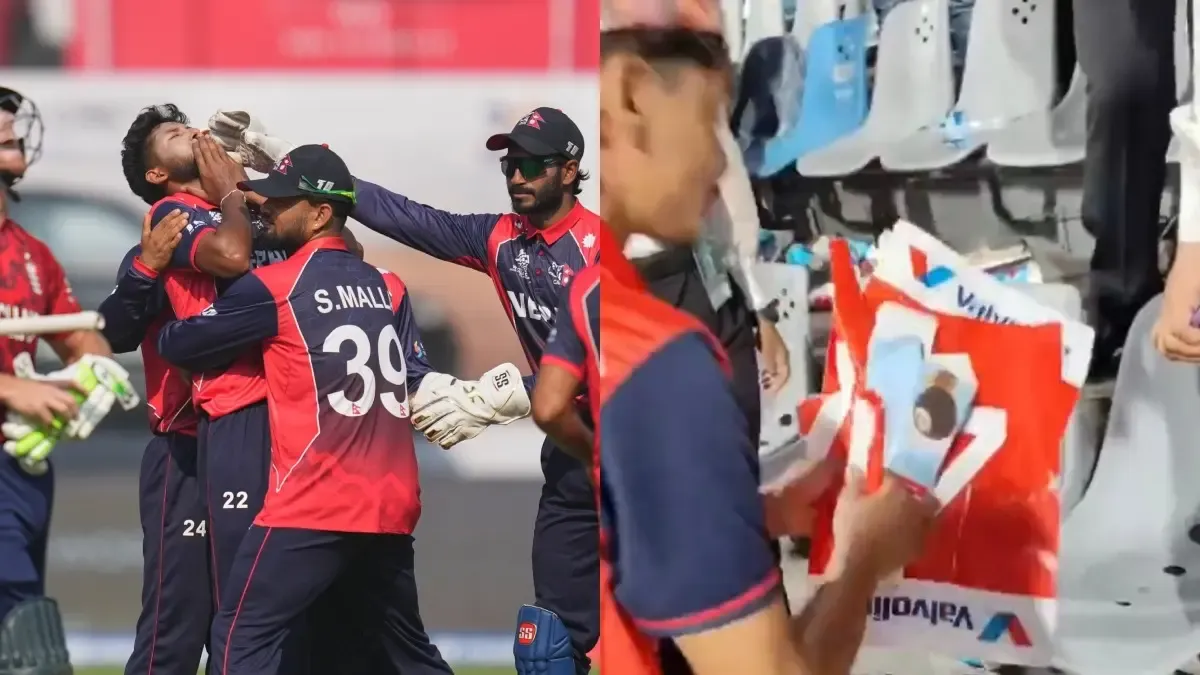 nepali fan cleaning stadium
