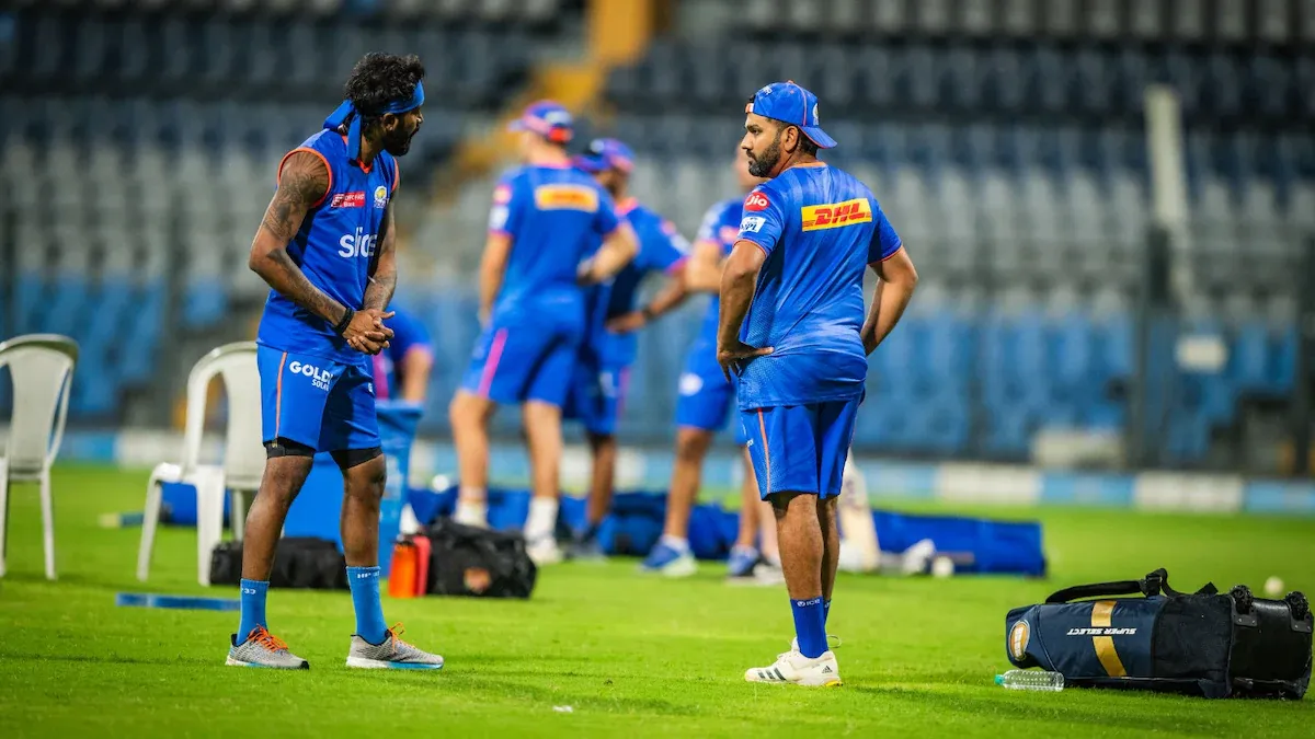 hardik pandya mi practice