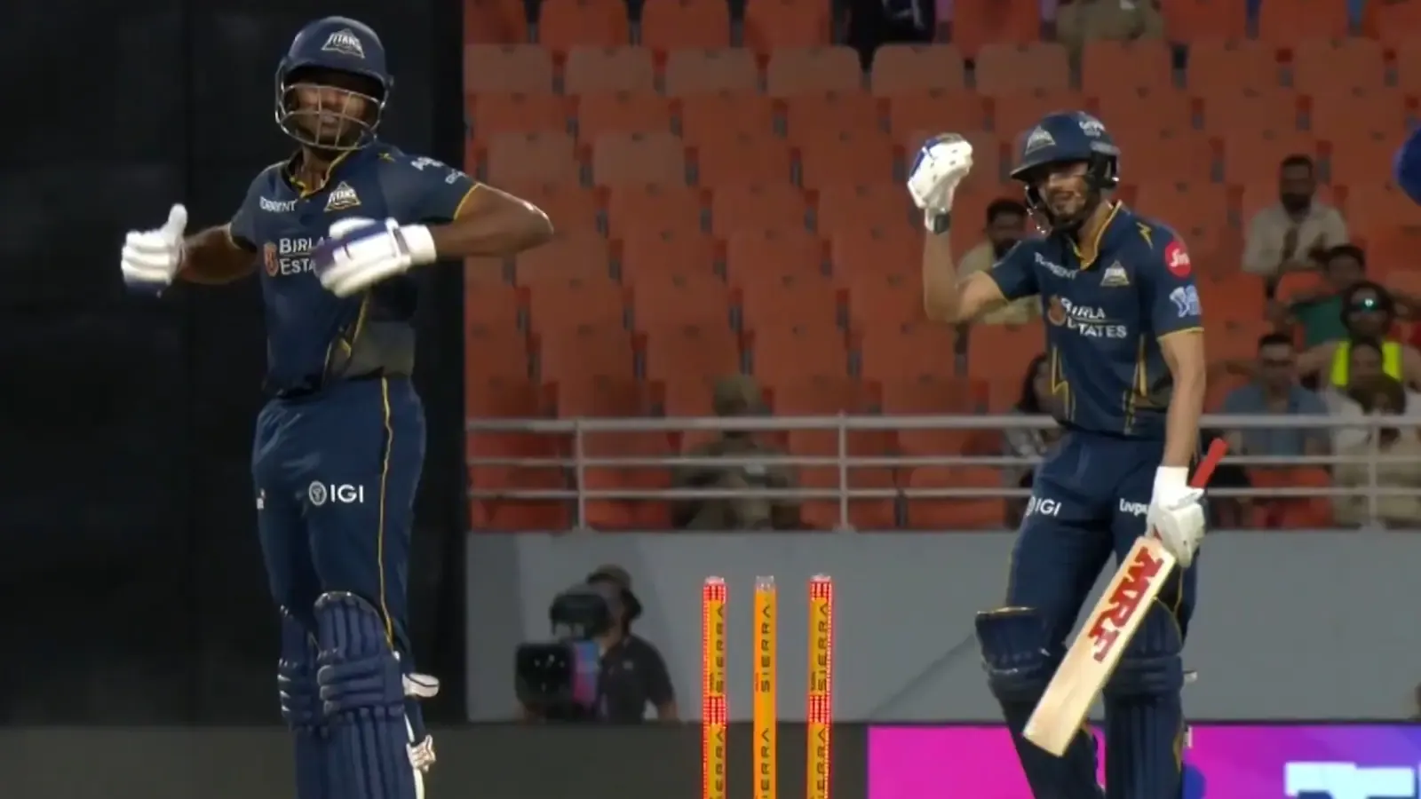 shubman gill on sai sudharsan hit wicket