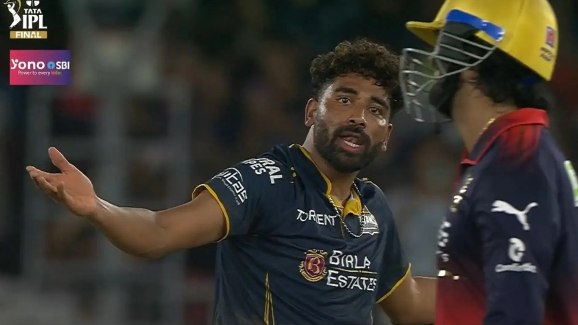 siraj s fiery send off to venkatesh iyer