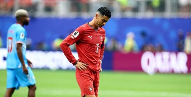 cristiano ronaldo faces messi chants after portugal s draw against dr congo in fifa world cup opener