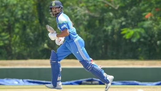 prabhsimran singh s 84 followed by ruturaj gaikwad and tilak varma s fifties power india a to post 349 against afghanistan a in rain shortened game