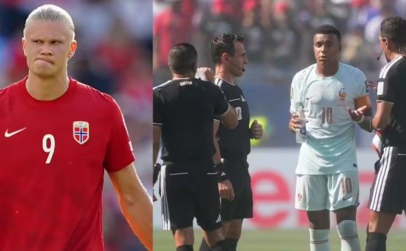 erling haaland questions lengthy var check in france vs morocco quarterfinal match