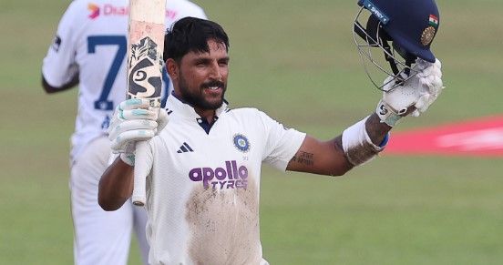 dhruv jurel hits second test hundred as india cross 500 run mark against sri lanka