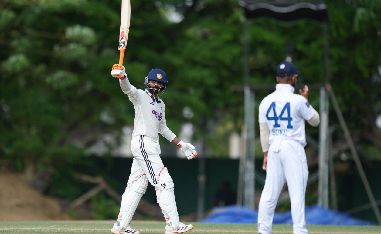 indian fans celebrate ravindra jadeja s strong test comeback against sri lanka in warm up match