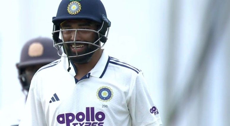 mohammed siraj smashes three sixes in a row to guide india to six wicket win in warm up game vs sri lanka